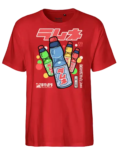 Ramune - japan, japanese, ramune, drinks, retro, vintage, showa, colors, soda - Fairtrade T-Shirt