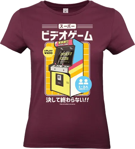Japanese Retro Arcade - games, retro, vintage, classic, gamer, gaming, japanese, japan, videogames, arcade, cabin - Standard T-Shirt (Frauen)