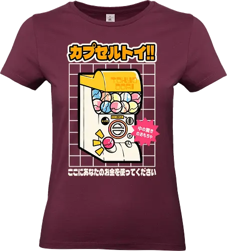 Gachapon Toy Machine - japan, japanese, toy, capsule, gacha, gachapon, retro, vintage, tokyo, osaka, shibuya - Standard T-Shirt (Frauen)