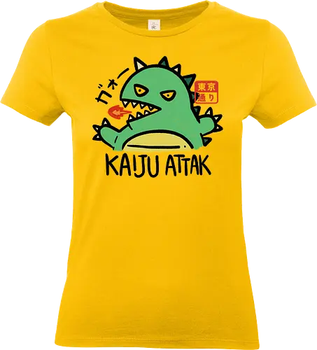 Kaiju Attak - japan, japanese, kaiju, monster, funny, retro, vintage, classic - Standard T-Shirt (Frauen)