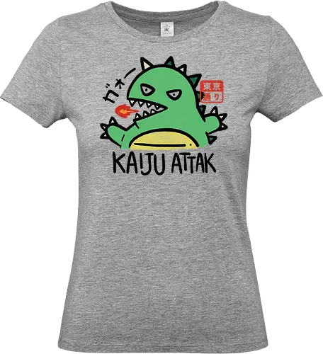 Kaiju Attak - japan, japanese, kaiju, monster, funny, retro, vintage, classic - Standard T-Shirt (Frauen)