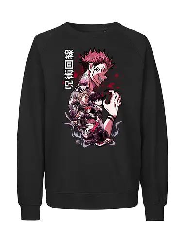 JJK - anime, Jujutsu, manga, japan, hero, yuji, megumi, sukuna, nobara, gojo, satoru, japanese, jujutsu, kaisen, gojo satoru, nanami - Fairtrade Sweatshirt