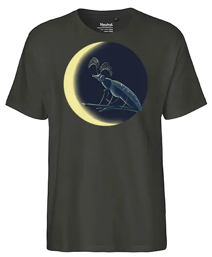 Howling Beetle - Käfer, Beetle, Mond, Crescent, Moon, Howling, den Mond anheulen, mystery, natur, Moonlight, geheimnisvoll - Fairtrade T-Shirt