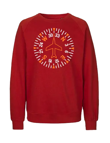 Heading Indicator Aeronautical Art Nº2 - pop culture, nerd, humor, parody, funnytee, joke, geek, funny slogan, funny quote, aeronaut, airplane, aviator, pilot, aviation, aeronautical - Fairtrade Sweatshirt