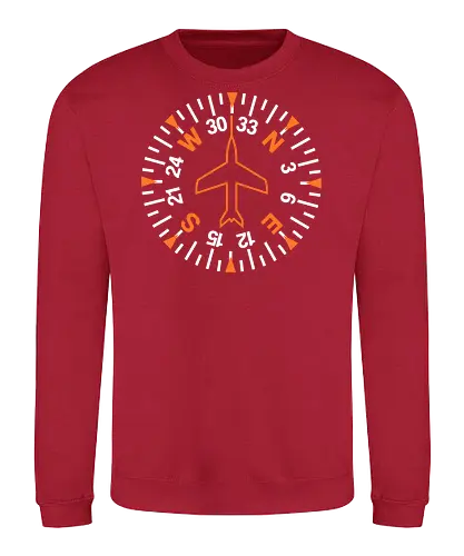 Heading Indicator Aeronautical Art Nº2 - pop culture, nerd, humor, parody, funnytee, joke, geek, funny slogan, funny quote, aeronaut, airplane, aviator, pilot, aviation, aeronautical - Sweatshirt