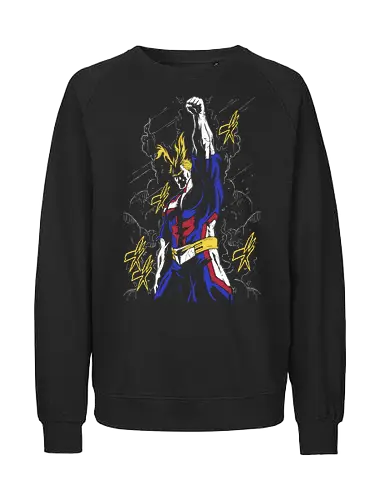 All Might - Academia - Kawaii, Anime, Manga, Tokyo, Angry, Japanese Art, Aesthetic, Manga Style, Zylixzen, Aggressive, Gamer, Otaku, Gift, Cool - Fairtrade Sweatshirt