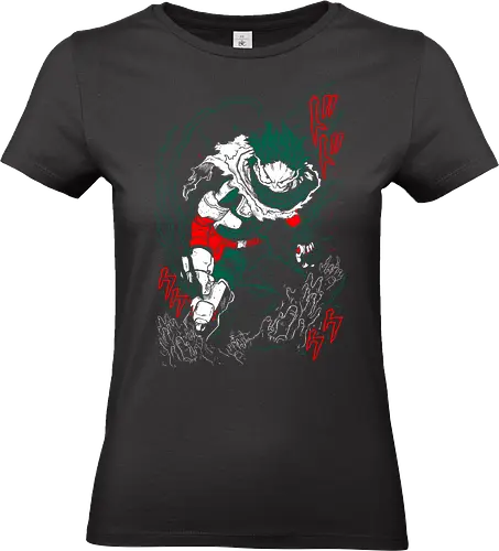 Izuku Midoriya - Academia - Kawaii, Anime, Manga, Tokyo, Angry, Japanese Art, Aesthetic, Manga Style, Zylixzen, Aggressive, Gamer, Otaku, Gift, Cool - Standard T-Shirt (Frauen)