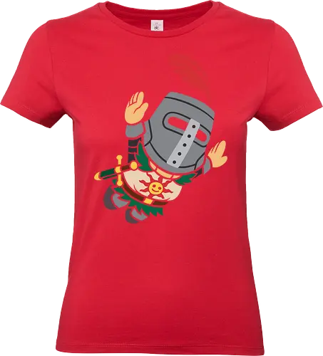 Praise the Sun! - Solaire of Astora, Soulslike, Praise the Sun, video game, gaming, fan art, t-shirt design, art print, FromSoftware, Soulsborne, Lord of Cinder, geek art, cute, minimalist, gamer gift - Standard T-Shirt (Frauen)