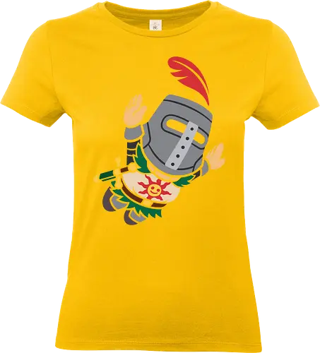 Praise the Sun! - Solaire of Astora, Soulslike, Praise the Sun, video game, gaming, fan art, t-shirt design, art print, FromSoftware, Soulsborne, Lord of Cinder, geek art, cute, minimalist, gamer gift - Standard T-Shirt (Frauen)