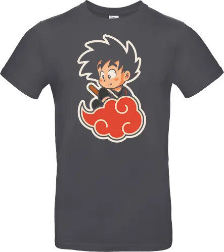 Cute Kid Goku - Kid Goku, Goku, Dragon, Flying Nimbus, anime, manga, cute, kawaii, classic anime, retro, fan art, t-shirt design, art print, pop culture, geek art, nostalgic, Chibi, Japanese anime - Standard T-Shirt