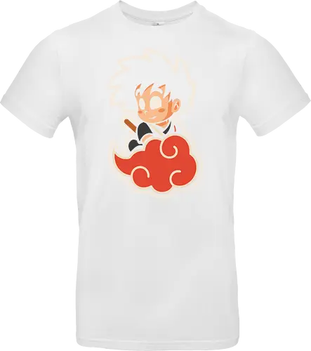 Cute Kid Goku - Kid Goku, Goku, Dragon, Flying Nimbus, anime, manga, cute, kawaii, classic anime, retro, fan art, t-shirt design, art print, pop culture, geek art, nostalgic, Chibi, Japanese anime - Standard T-Shirt