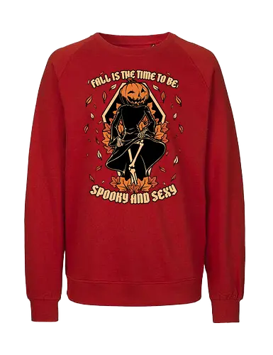 Spooky Fall Pumpkin - Halloween, Eerie, Fright, Creepy, Halloween Design, Halloween Art, Halloween Aesthetic, Halloween Vibes, Cute, Funny, Autumn, Autumn Leaves, Autumn Vibes, Spooky, Spooky Season, Spooky Cute. Skull, Skeleton, Death, Grim Reaper, Soul Reaper, Reaper, Pumpkin, Pumpkin Carving, Dance, Dancing, Fall, Sexy, Sexuality - Fairtrade Sweatshirt