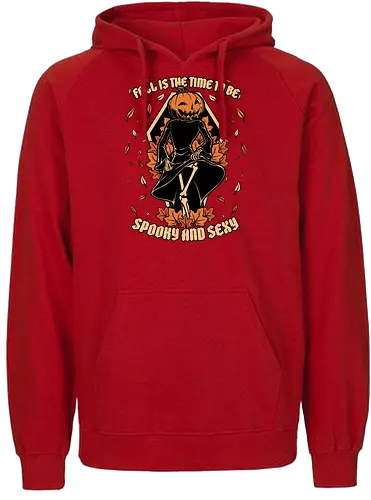Spooky Fall Pumpkin - Halloween, Eerie, Fright, Creepy, Halloween Design, Halloween Art, Halloween Aesthetic, Halloween Vibes, Cute, Funny, Autumn, Autumn Leaves, Autumn Vibes, Spooky, Spooky Season, Spooky Cute. Skull, Skeleton, Death, Grim Reaper, Soul Reaper, Reaper, Pumpkin, Pumpkin Carving, Dance, Dancing, Fall, Sexy, Sexuality - Fairtrade Hoodie