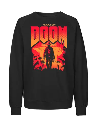 Temple of Doom - Temple of Doom, doom slayer, doom guy, video gaming, gamer, 1980s - Fairtrade Sweatshirt