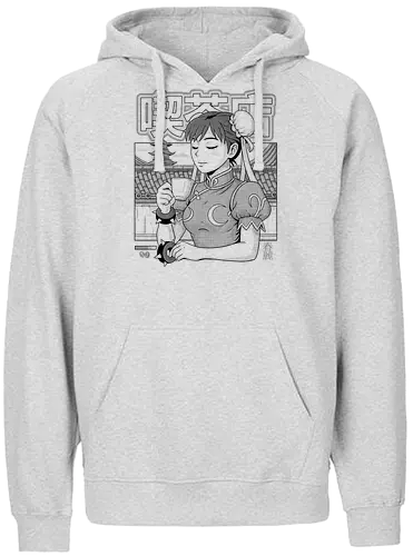 Coffee Fighter - coffee fighter, arcade nostalgia, gamer fashion, martial arts design, anime inspired art, retro game style, pop art illustration, unique graphic tee, fighter parody, gaming humor, kawaii tough girl, nerd culture fashion, geek style, bold character art, coffee lover design - Fairtrade Hoodie