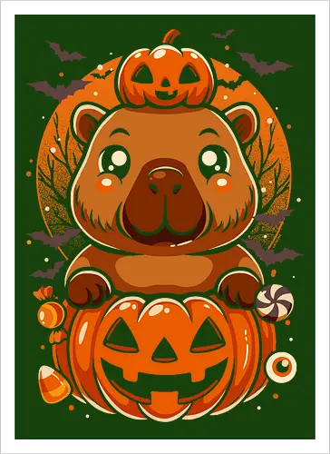 Cute Capybara Pumpkin