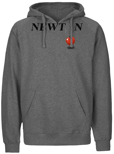 Newton - newton, gravity, science, funny, typography - Fairtrade Hoodie