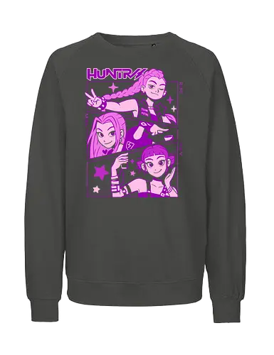Huntress Squad - RWBY, Ice Queendom, anime, manga, Rumi, Mira, Zoey, fan art, t-shirt design, art print, pop culture, geek art, stylish, monochrome, anime girls, team RWBY, Rooster Teeth, Japanese animation - Fairtrade Sweatshirt