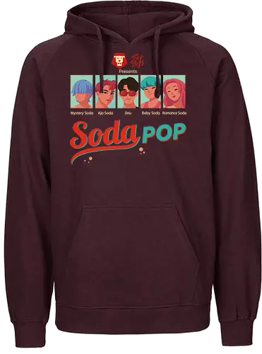  Soda Pop - SK8 the Infinity, SK8, Reki Kyan, Langa Hasegawa, Miya Chinen, Cherry Blossom, Shadow, anime, manga, retro, pop art, skate culture, fan art, t-shirt design, art print, nostalgic, geek art, anime fan gift - Fairtrade Hoodie