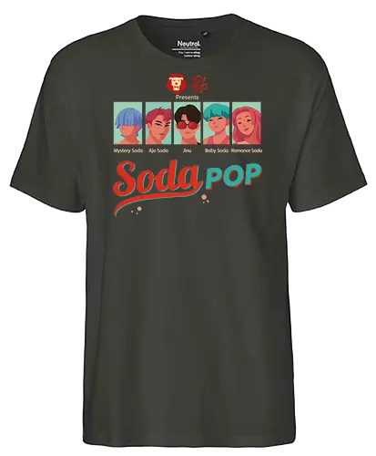  Soda Pop - SK8 the Infinity, SK8, Reki Kyan, Langa Hasegawa, Miya Chinen, Cherry Blossom, Shadow, anime, manga, retro, pop art, skate culture, fan art, t-shirt design, art print, nostalgic, geek art, anime fan gift - Fairtrade T-Shirt
