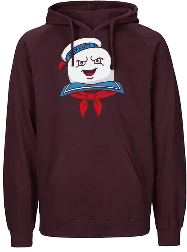 Marshmallow Man Grin - Stay Puft, Marshmallow Man, Ghost, 80s movie, classic movie, fan art, t-shirt design, art print, pop culture, geek art, horror-comedy, retro, spooky, nostalgic, marshmallow, cinema - Fairtrade Hoodie