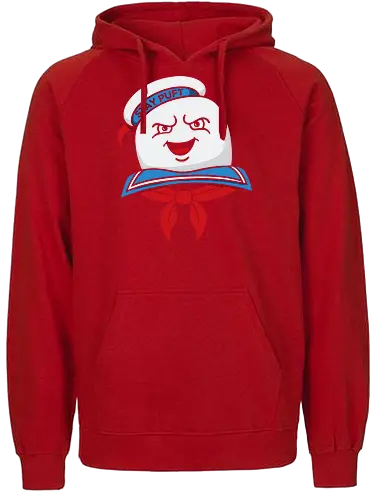 Marshmallow Man Grin - Stay Puft, Marshmallow Man, Ghost, 80s movie, classic movie, fan art, t-shirt design, art print, pop culture, geek art, horror-comedy, retro, spooky, nostalgic, marshmallow, cinema - Fairtrade Hoodie