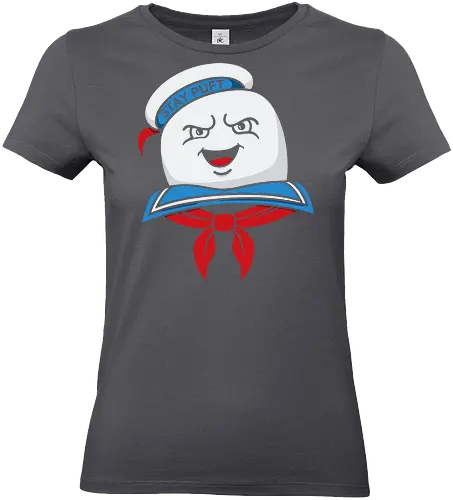 Marshmallow Man Grin - Stay Puft, Marshmallow Man, Ghost, 80s movie, classic movie, fan art, t-shirt design, art print, pop culture, geek art, horror-comedy, retro, spooky, nostalgic, marshmallow, cinema - Standard T-Shirt (Frauen)