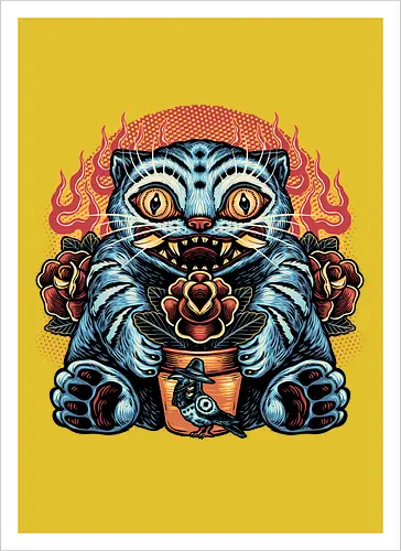 Blue Tiger Red Flame