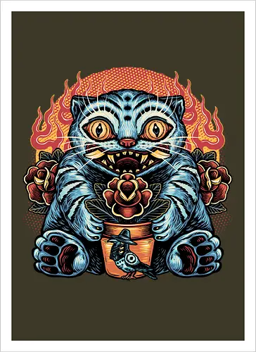 Blue Tiger Red Flame