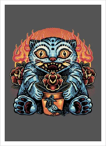 Blue Tiger Red Flame