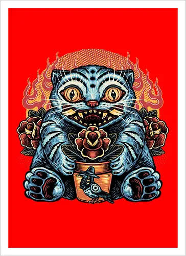 Blue Tiger Red Flame