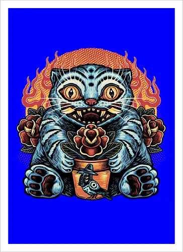 Blue Tiger Red Flame