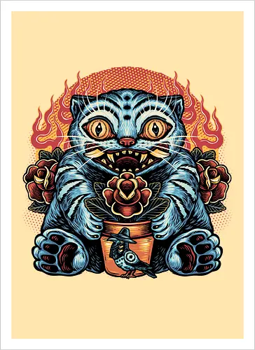 Blue Tiger Red Flame