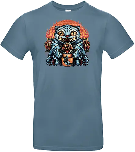Blue Tiger Red Flame - Movie, hunter, demons, tiger, animal, cute, animation, animated, kpop - Standard T-Shirt