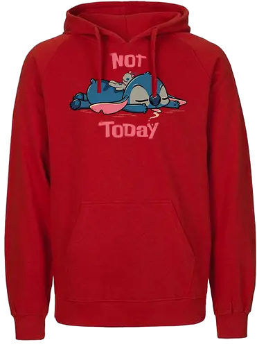 Not Today Alien - not today, lilo and stitch, science fiction comedy, scrump, cute, Experiment 626, Hawaii - Fairtrade Hoodie