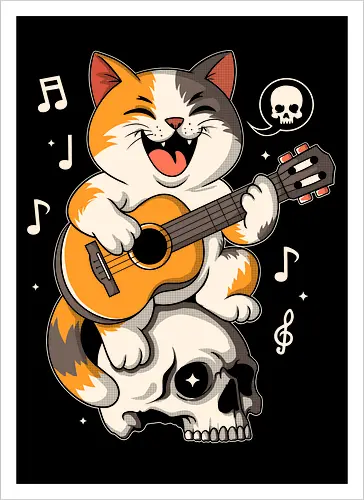Rock ‘n’ Skull Cat