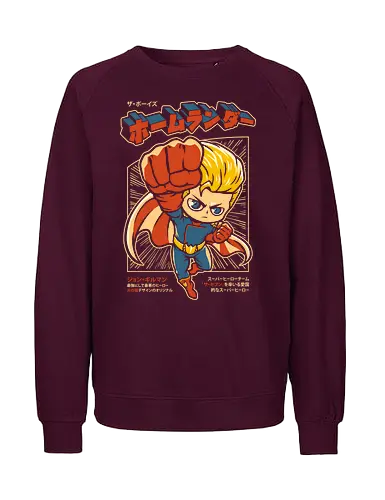 Chibi Homelander Japanese Art - japanese, anime, the boys, billy butcher, compound v, funny, homelander, the seven, hughie campbell, starlight, comics, chibi, kawai, animated, cute, japan, super villain, cartoon, superheros - Fairtrade Sweatshirt