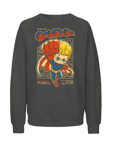 Chibi Homelander Japanese Art - japanese, anime, the boys, billy butcher, compound v, funny, homelander, the seven, hughie campbell, starlight, comics, chibi, kawai, animated, cute, japan, super villain, cartoon, superheros - Fairtrade Sweatshirt