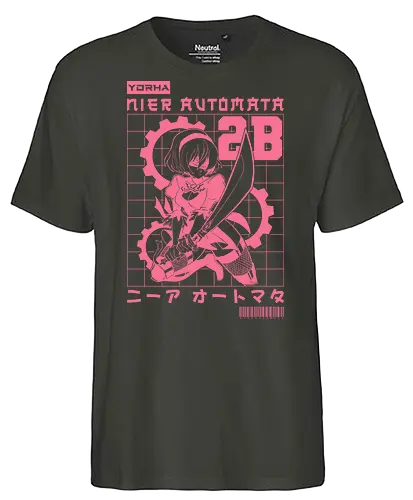 2B - 2b, android, automata, game, katana, nier automata, sword, warrior, weapon, yorha, yorha 2b, waifu, 9s - Fairtrade T-Shirt