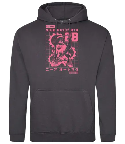 2B - 2b, android, automata, game, katana, nier automata, sword, warrior, weapon, yorha, yorha 2b, waifu, 9s - Standard Hoodie