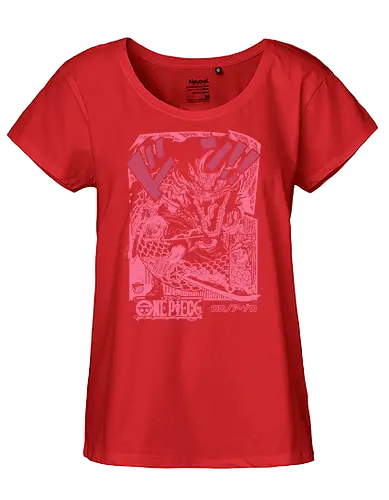 Dragon Fight - pirate hunter, wano, japanese, haki, santoryu, samurai, katana, dragon, zoro, roronoa zoro, luffy anime, one piece anime, anime, manga, haki, kaido, yonko - Fairtrade Girl Shirt