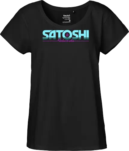 Satoshi Nakamoto in Retro 80s Style for Bitcoin Fans 