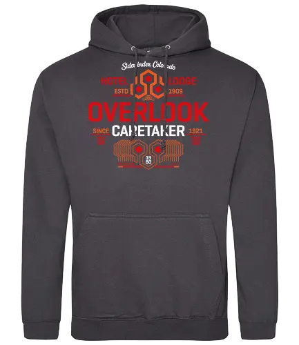 The Shining Overlook Caretaker - the shining, The Overlook Hotel, overlook hotel, jack, caretaker, horror, 1970s, 70s, redrum, overlook carpet, wendy, doc, tony, grady, dull boy, twins, retro horror - Standard Hoodie