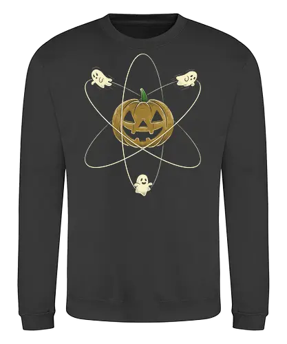 Nuclear Halloween - halloween, pumpkin, science, atom, atomic, nerd, ghost - Sweatshirt