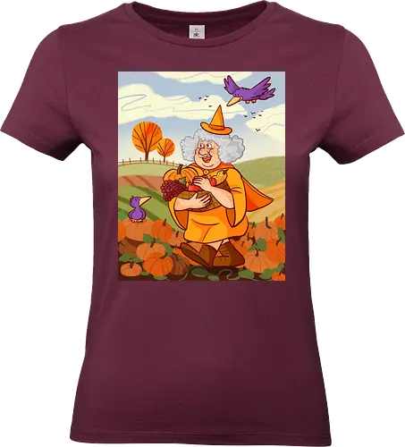 Mabon Hexe - Comic, Hexe, Witch, Herbst, Kürbis, Autumn, Mabon, witchy - Standard T-Shirt (Frauen)