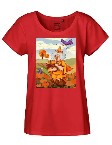 Mabon Hexe - Comic, Hexe, Witch, Herbst, Kürbis, Autumn, Mabon, witchy - Fairtrade Girl Shirt