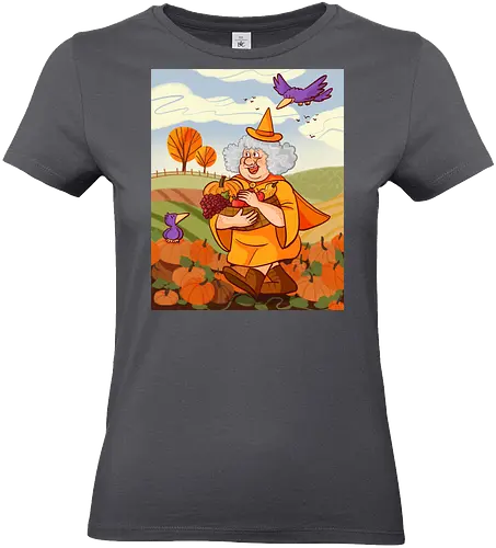 Mabon Hexe - Comic, Hexe, Witch, Herbst, Kürbis, Autumn, Mabon, witchy - Standard T-Shirt (Frauen)
