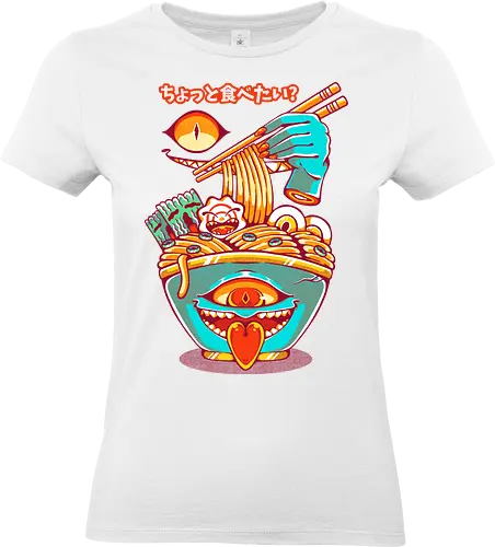 HAUNTED RAMEN - ramen, ramen noodles, halloween, yokai, demon, monster, japanese, japan - Standard T-Shirt (Frauen)