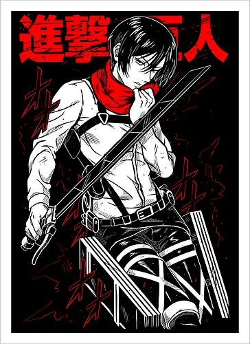Mikasa Ackerman on Titan - Attack