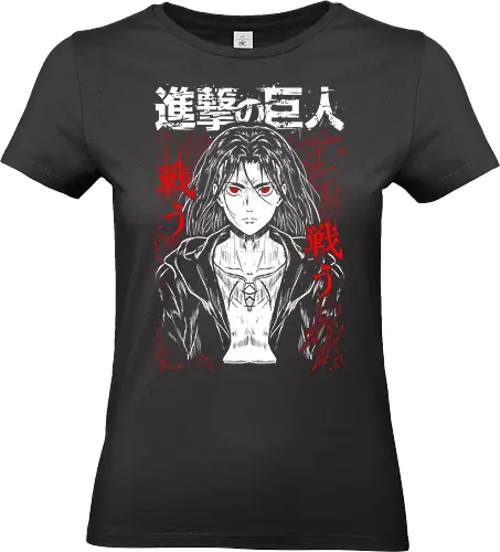 Eren Yeager on Titan - Attack - Kawaii, Anime, Manga, Tokyo, Angry, Japanese Art, Aesthetic, Manga Style, Zylixzen, Aggressive, Gamer, Otaku, Gift, Cool - Standard T-Shirt (Frauen)